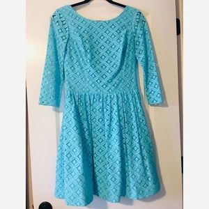 Lilly Pulitzer blue party dress (long sleeve)